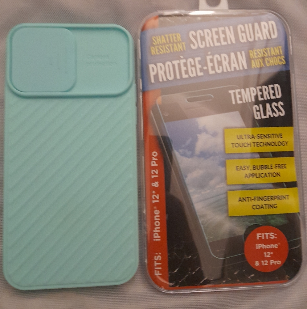 Iphone 12 Case with Camera Protector and Screen Protector